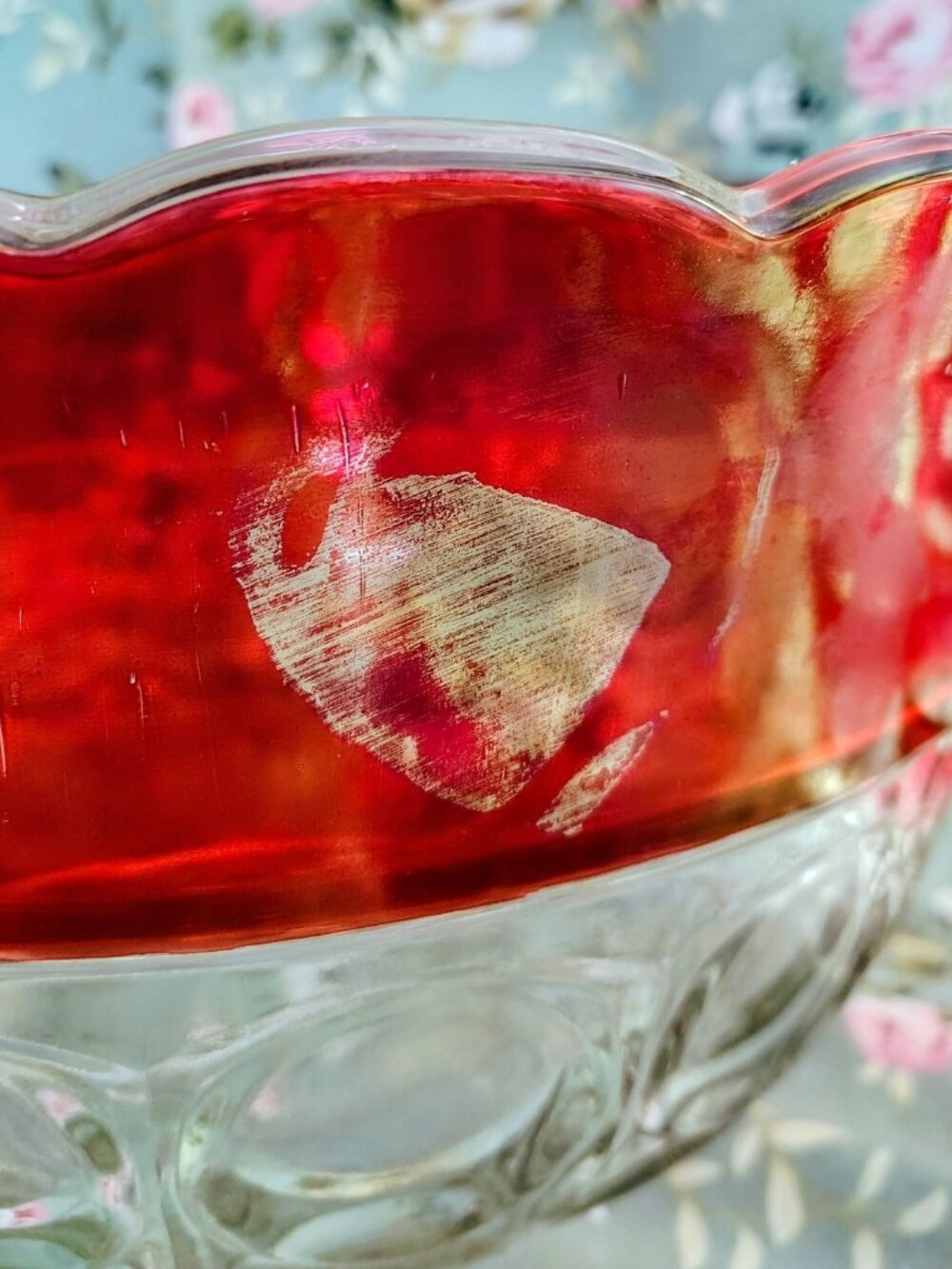 Vintage 1960s Indiana Glass Company Cranberry Red Glass Bowl, 11 Glasses, Set - Picture 9 of 16